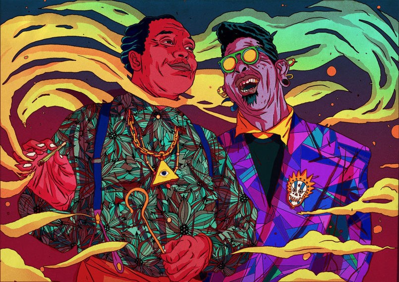 充满活力的插画作品