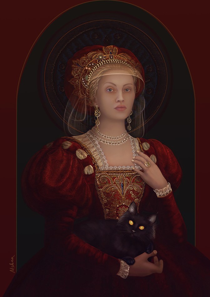 一组人物数码插画作品