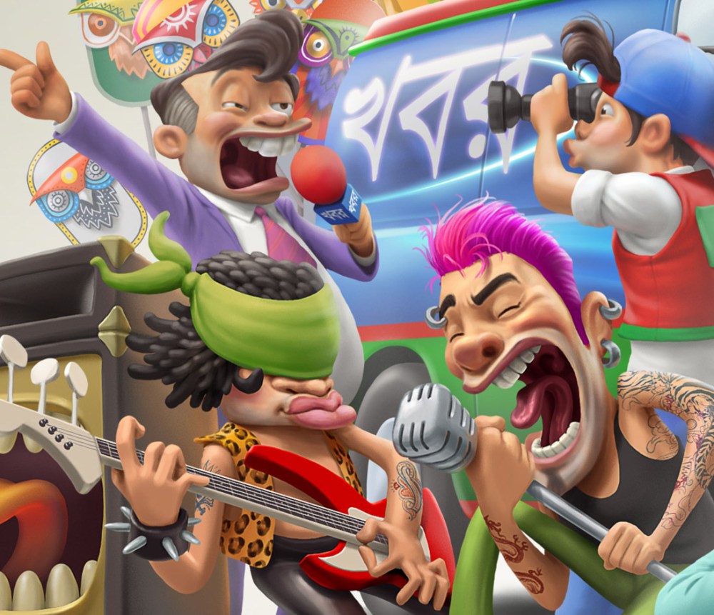 孟加拉Bengal数字广告活动插画设计