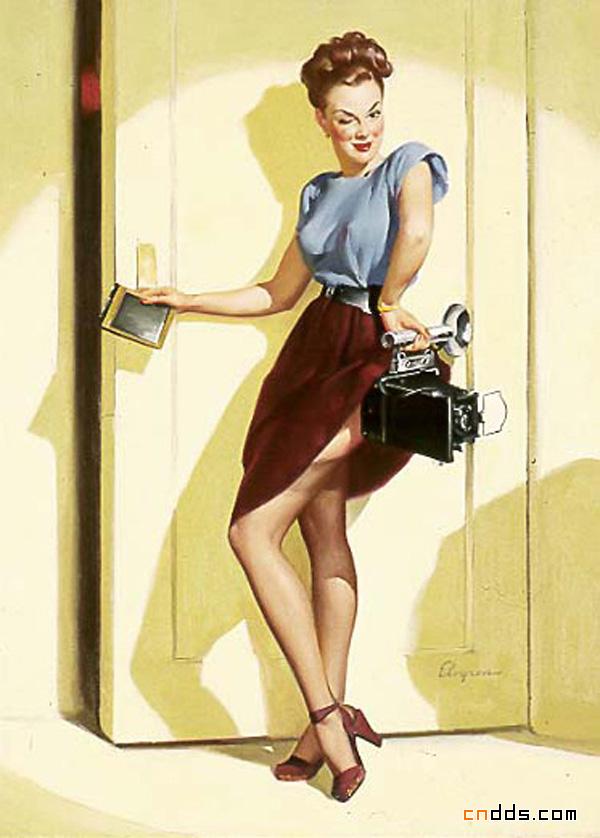 美国“Pin-up女郎”插画家笔下的美女插画设计