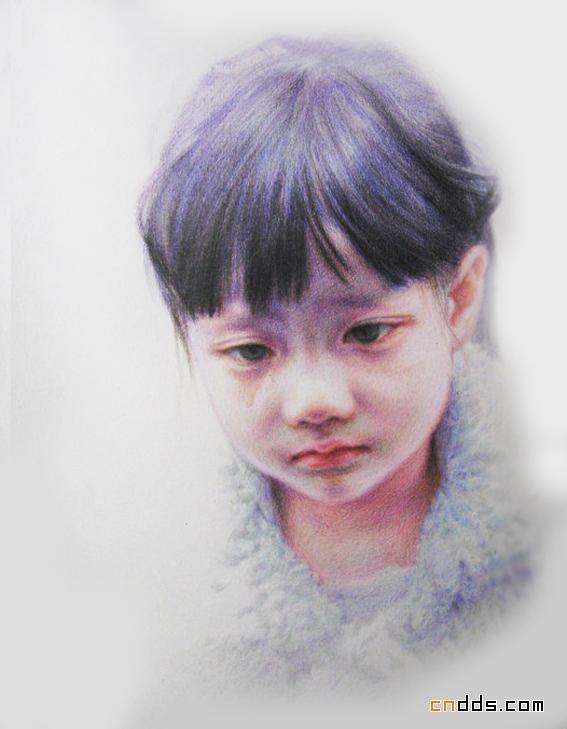 优雅的女性色粉插画