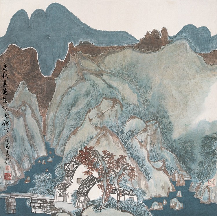 方骏山国画山水作品