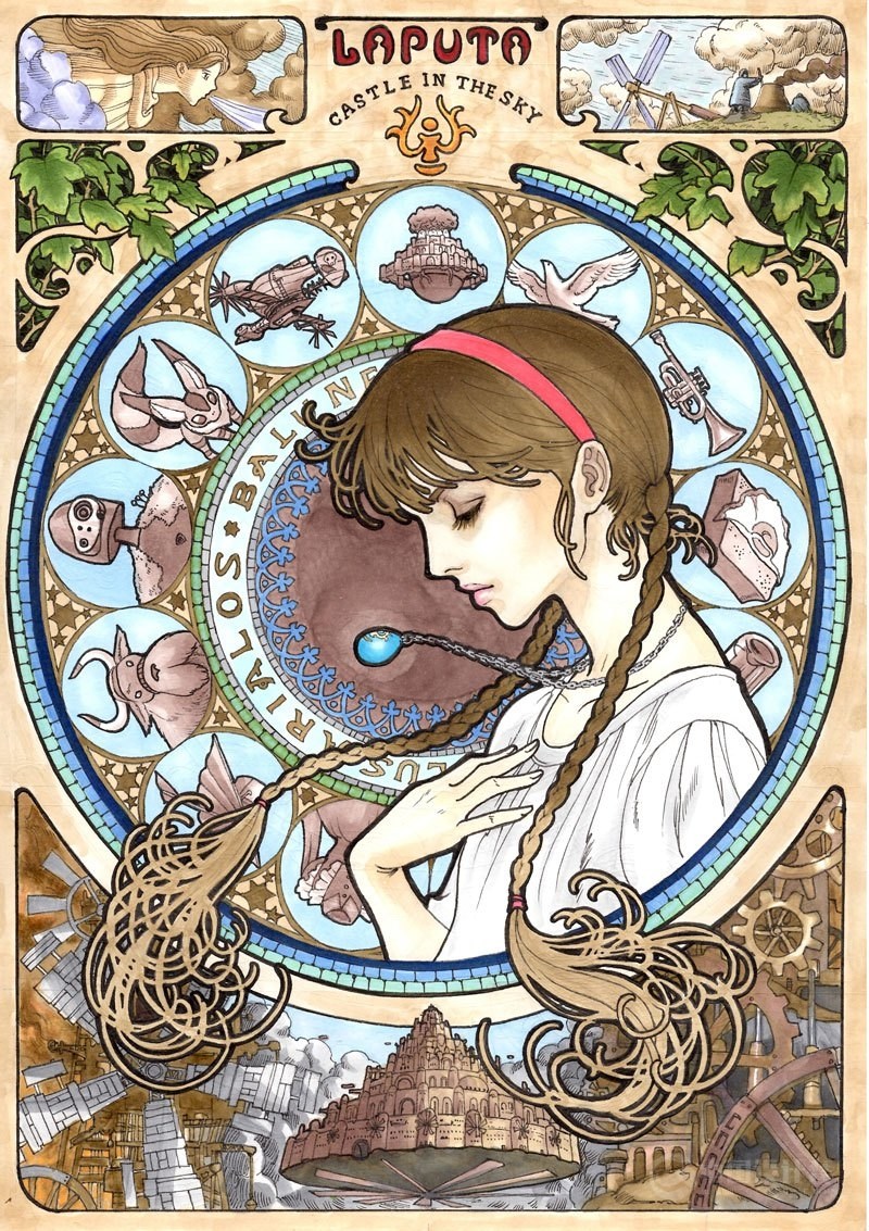 Ghibli工作室新艺术风格插画