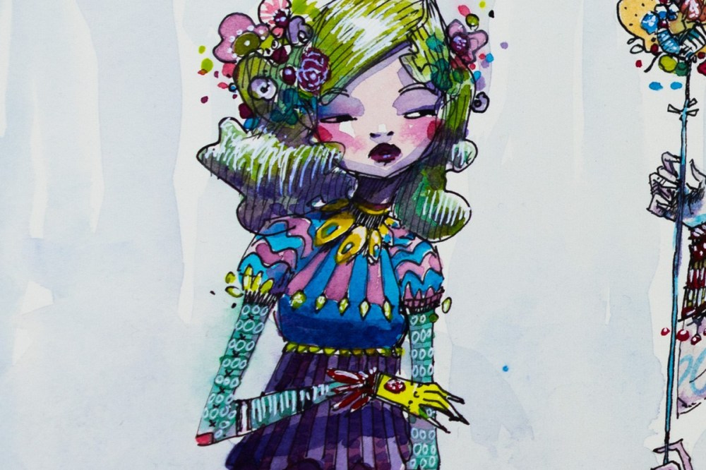 缪斯女神手绘插画设计