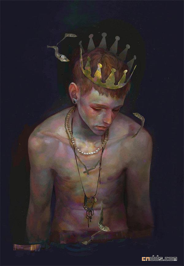 挑战视觉的行尸走肉般的插画