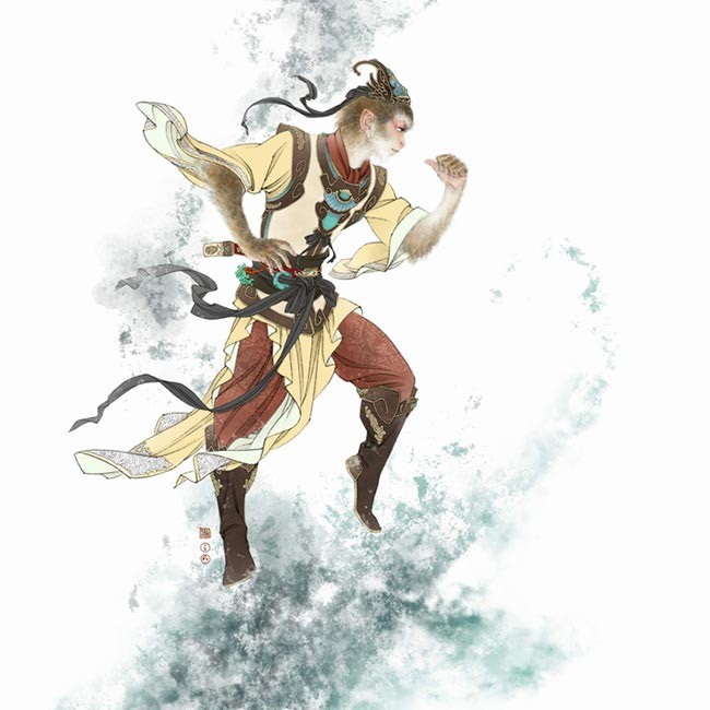 一组孙悟空绘画设计欣赏