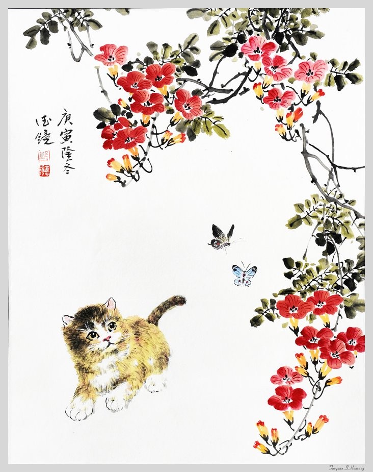 邱德镜国画花鸟作品