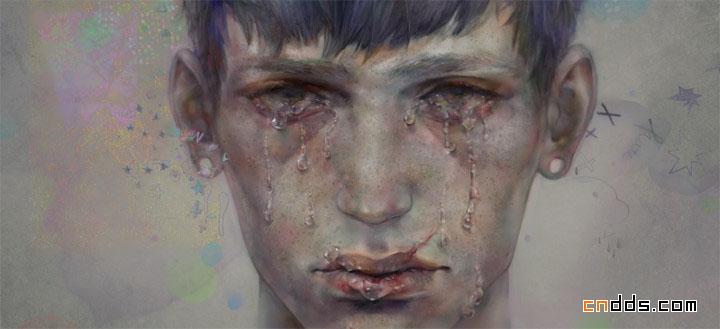 挑战视觉的行尸走肉般的插画