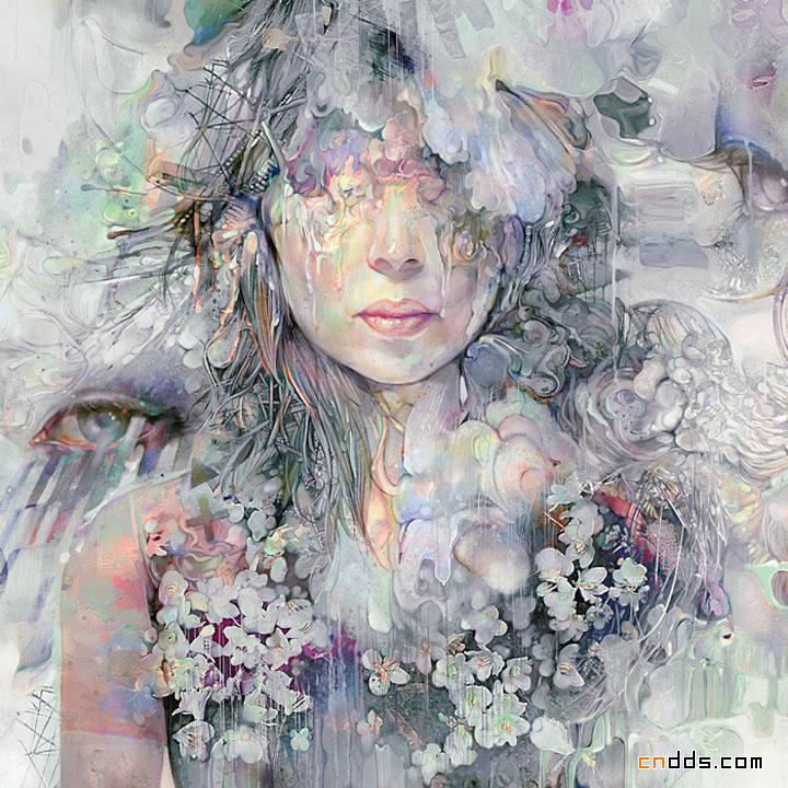 挑战视觉的行尸走肉般的插画