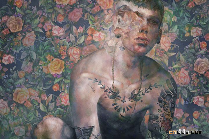 挑战视觉的行尸走肉般的插画