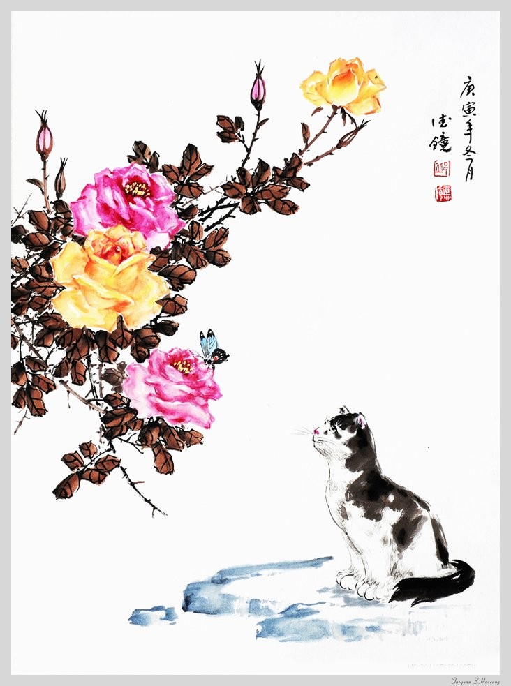邱德镜国画花鸟作品