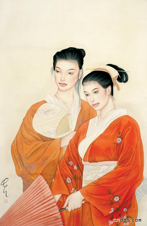 冯长江国画人物欣赏
