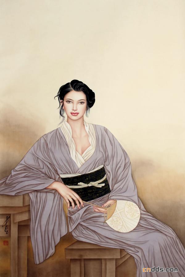 冯长江国画人物欣赏