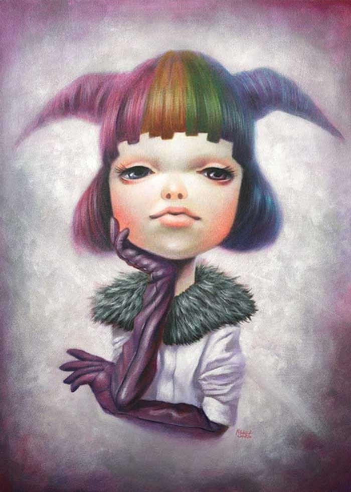 怪异小孩儿插画