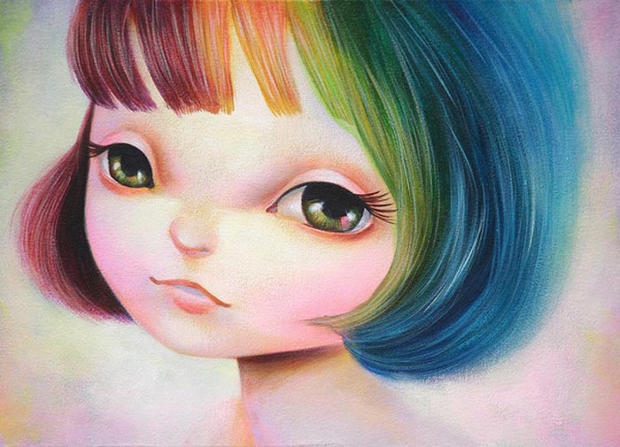 怪异小孩儿插画