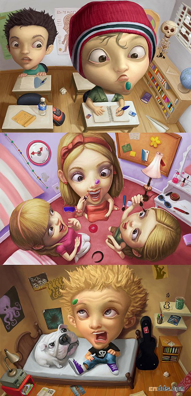 巴西插画家Tiago Hoisel夸张个性作品