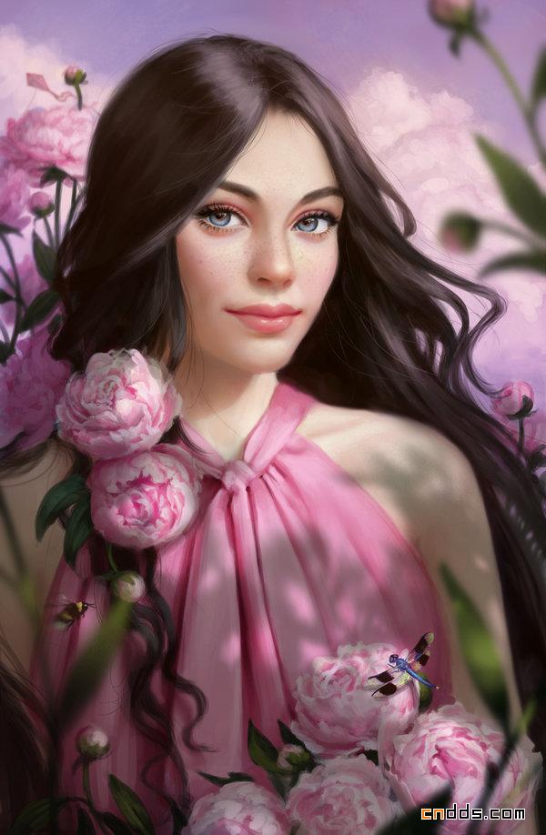 唯美人像插画作品欣赏