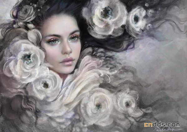 唯美人像插画作品欣赏