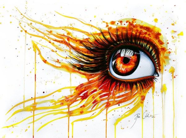 PixieCold眼睛水彩插画