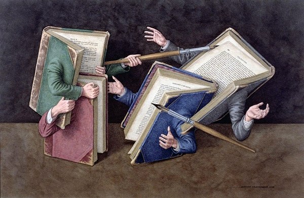 书的艺术：Jonathan Wolstenholme超现实主义插画