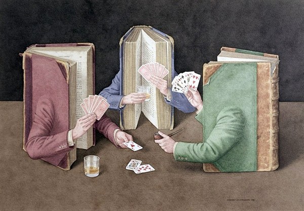 书的艺术：Jonathan Wolstenholme超现实主义插画