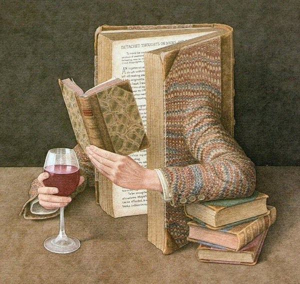 书的艺术：Jonathan Wolstenholme超现实主义插画