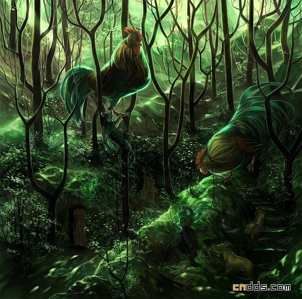 用色鲜艳可爱有趣的插画作品