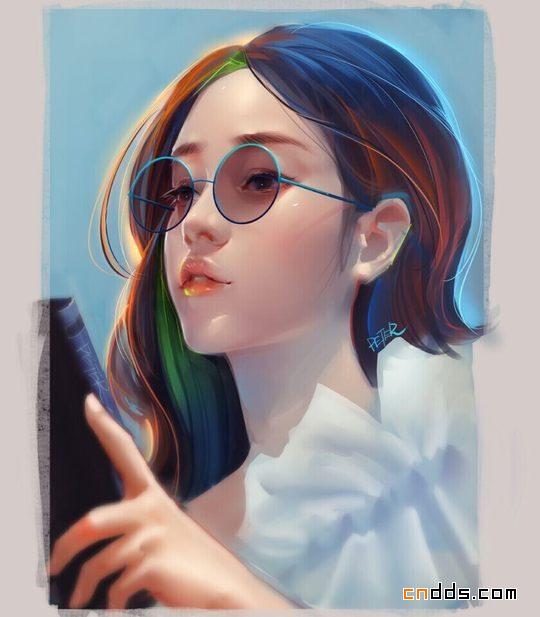 逼真传神的人物肖像插画