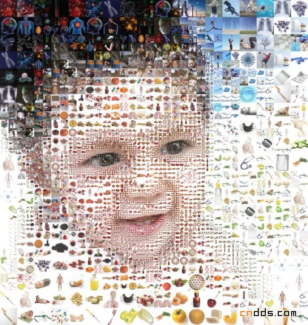 30张漂亮的马赛克肖像插画作品