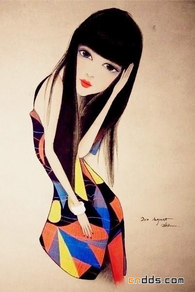 寻找另一个自己 时尚手绘插画