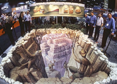 意大利街头3D绘画大师Kurt Wenner：街头作品秀