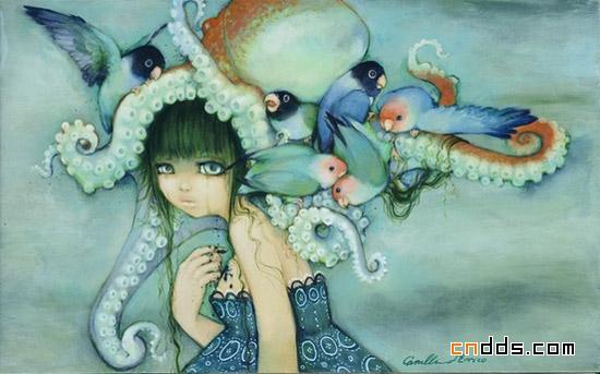 Camilla d’Errico女孩插画