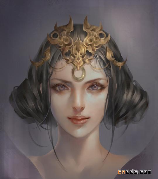 精细的台湾作家的人物肖像插画