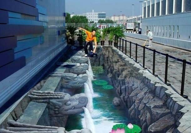 齐兴华3D 地画壁画艺术作品