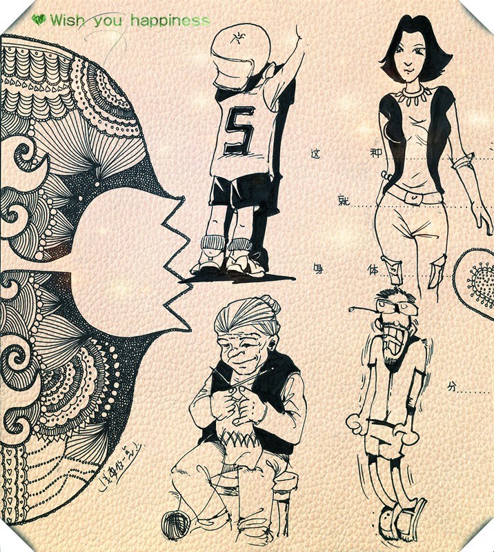 插图师羊皮卷上的涂鸦