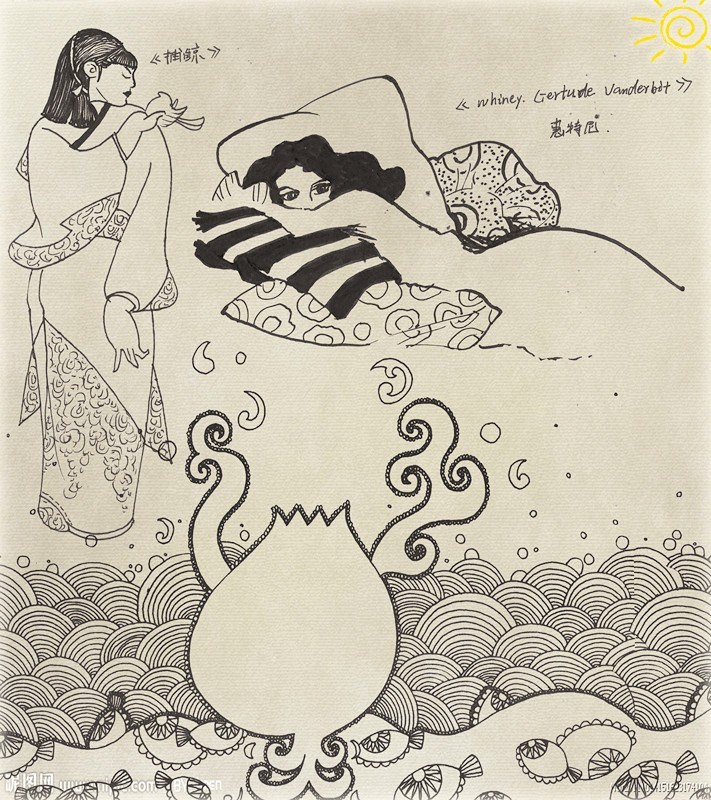 插图师羊皮卷上的涂鸦