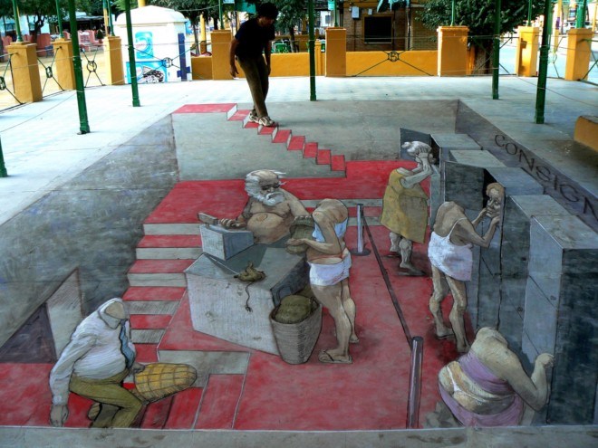 阿根廷艺术家Eduardo Relero街头3D绘画艺术
