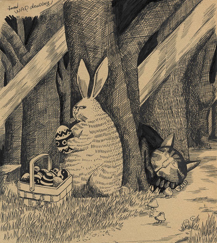 插图师羊皮卷上的涂鸦