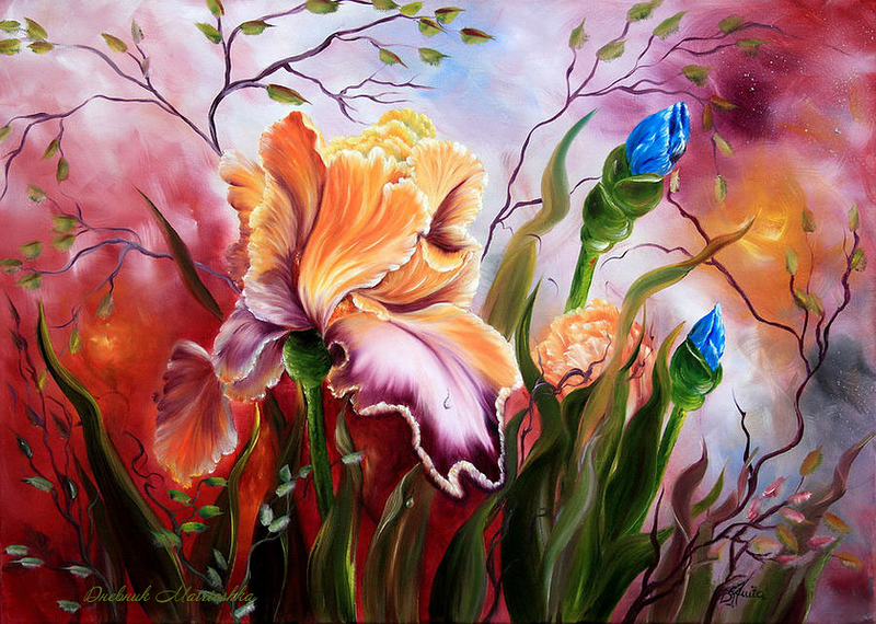 细腻精美花鸟油画欣赏