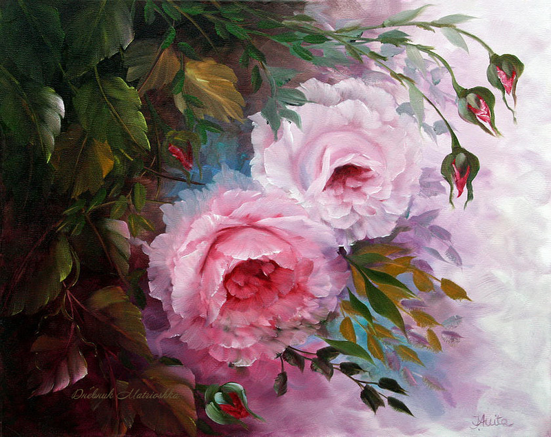 细腻精美花鸟油画欣赏