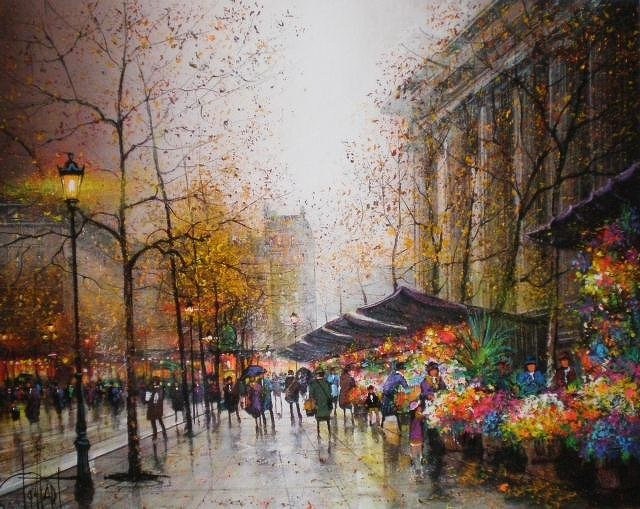 法国艺术家Guy Dessapt街景画