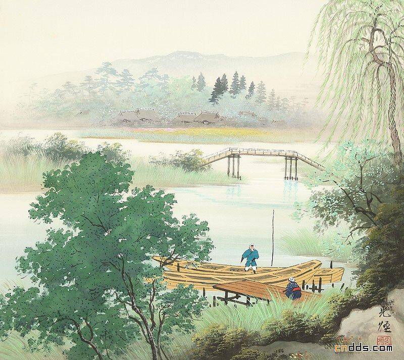描绘乡村风情的山水画欣赏