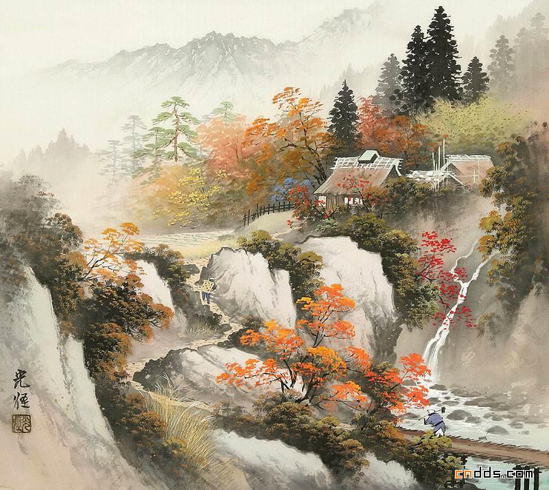 描绘乡村风情的山水画欣赏