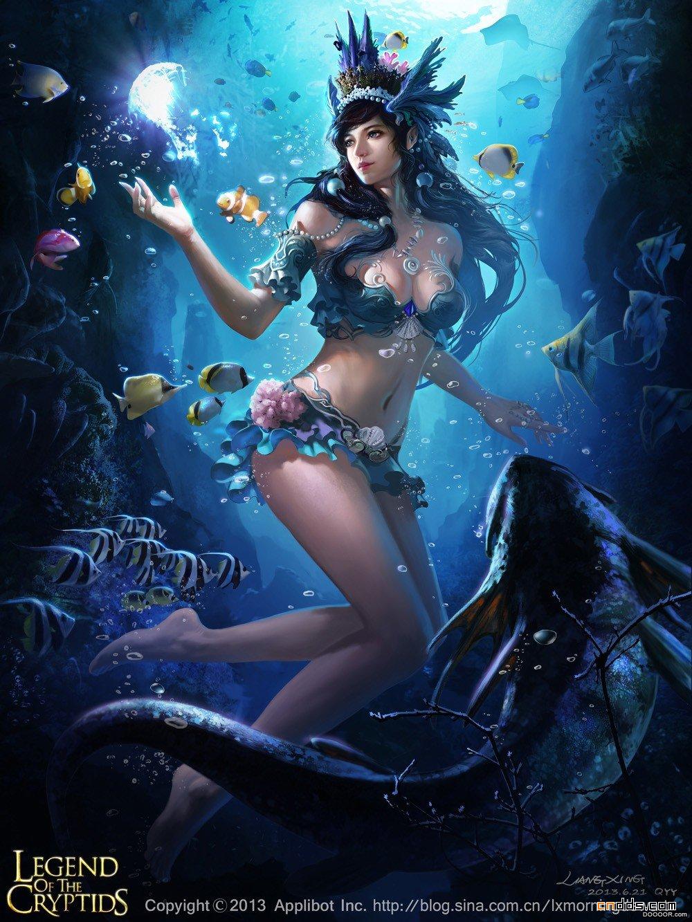 海洋圣战女郎精美插画
