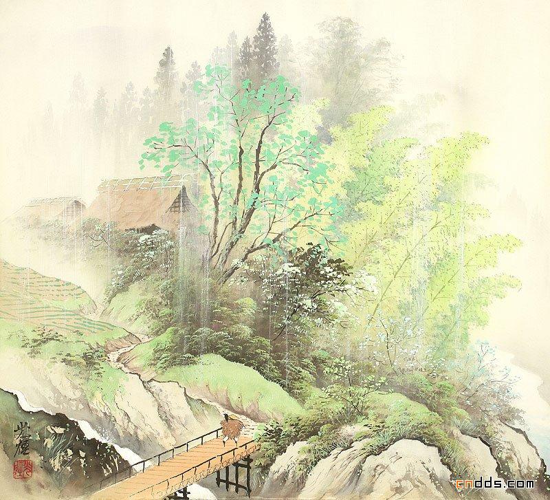 描绘乡村风情的山水画欣赏