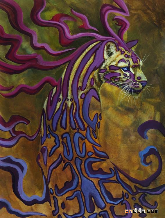 动物系列炫彩插画作品
