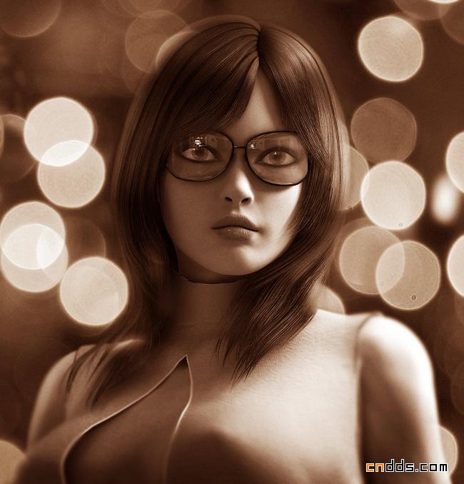 44张逼真的女性肖像CG作品