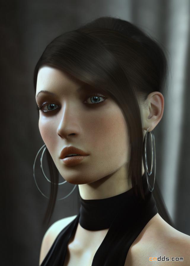 44张逼真的女性肖像CG作品