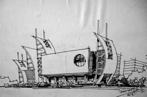 手绘建筑设计大赛获奖作品