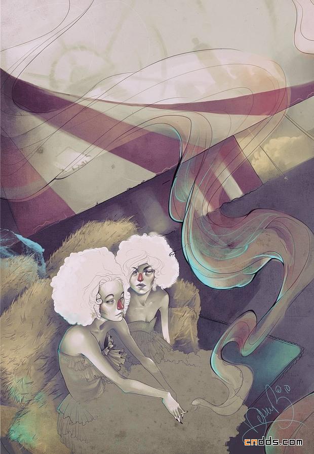 不同风情的肖像画